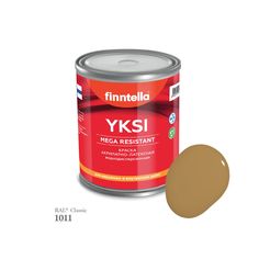 Краска-консилер с эффектом бархата YKSI, ультраматовая, цвет RAL1011 , 0,9л Finntella
