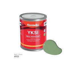 Краска-консилер с эффектом бархата YKSI, ультраматовая, цвет RAL6021 , 0,9л Finntella