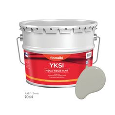 Краска-консилер с эффектом бархата YKSI, ультраматовая, цвет RAL7044 , 9л Finntella