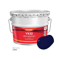 Краска-консилер с эффектом бархата YKSI, ультраматовая, цвет RAL5002 , 9л Finntella