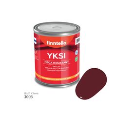 Краска-консилер с эффектом бархата YKSI, ультраматовая, цвет RAL3005 , 0,9л Finntella