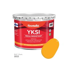 Краска-консилер с эффектом бархата YKSI, ультраматовая, цвет RAL1033 , 2,7л Finntella