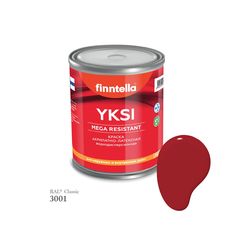 Краска-консилер с эффектом бархата YKSI, ультраматовая, цвет RAL3001 , 0,9л Finntella