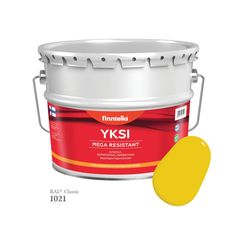 Краска-консилер с эффектом бархата YKSI, ультраматовая, цвет RAL1021 , 9л Finntella