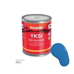 Краска-консилер с эффектом бархата YKSI, ультраматовая, цвет RAL5015 , 0,9л Finntella