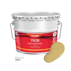 Краска-консилер с эффектом бархата YKSI, ультраматовая, цвет RAL1002 , 9л Finntella