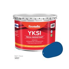Краска-консилер с эффектом бархата YKSI, ультраматовая, цвет RAL5017 , 2,7л Finntella