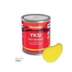 Краска-консилер с эффектом бархата YKSI, ультраматовая, цвет RAL1018 , 0,9л Finntella