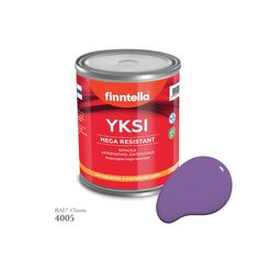 Краска-консилер с эффектом бархата YKSI, ультраматовая, цвет RAL4005 , 0,9л Finntella