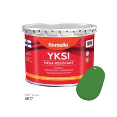 Краска-консилер с эффектом бархата YKSI, ультраматовая, цвет RAL6017 , 2,7л Finntella