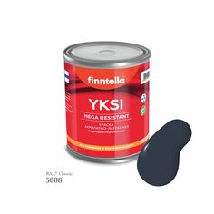 Краска-консилер с эффектом бархата YKSI, ультраматовая, цвет RAL5008 , 0,9л Finntella