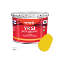 Краска-консилер с эффектом бархата YKSI, ультраматовая, цвет RAL1021 , 2,7л Finntella