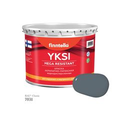 Краска-консилер с эффектом бархата YKSI, ультраматовая, цвет RAL7031 , 2,7л Finntella