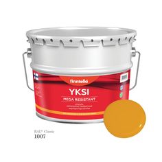 Краска-консилер с эффектом бархата YKSI, ультраматовая, цвет RAL1007 , 9л Finntella