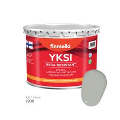 Краска-консилер с эффектом бархата YKSI, ультраматовая, цвет RAL7038 , 2,7л Finntella