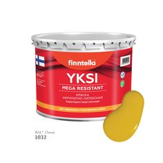 Краска-консилер с эффектом бархата YKSI, ультраматовая, цвет RAL1032 , 2,7л Finntella
