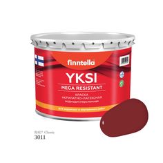 Краска-консилер с эффектом бархата YKSI, ультраматовая, цвет RAL3011 , 2,7л Finntella