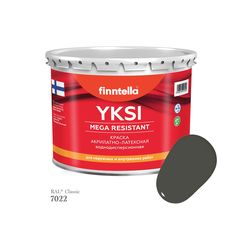 Краска-консилер с эффектом бархата YKSI, ультраматовая, цвет RAL7022 , 2,7л Finntella
