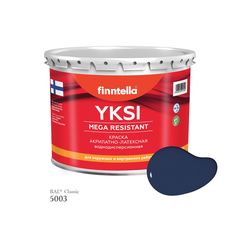 Краска-консилер с эффектом бархата YKSI, ультраматовая, цвет RAL5003 , 2,7л Finntella