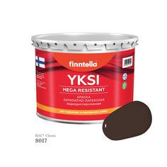 Краска-консилер с эффектом бархата YKSI, ультраматовая, цвет RAL8017 , 2,7л Finntella