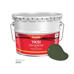 Краска-консилер с эффектом бархата YKSI, ультраматовая, цвет RAL6003 , 9л Finntella