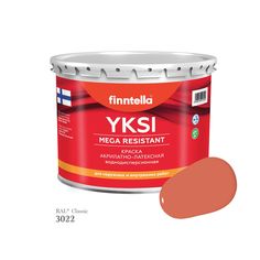 Краска-консилер с эффектом бархата YKSI, ультраматовая, цвет RAL3022 , 2,7л Finntella