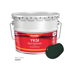 Краска-консилер с эффектом бархата YKSI, ультраматовая, цвет RAL6009 , 9л Finntella