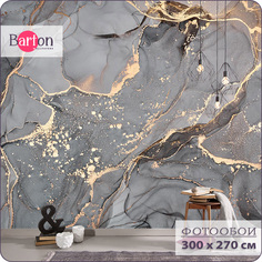 Фотообои флизелиновые 3d Bartonwall Мрамор Флюид Разводы 300х270 см M06103