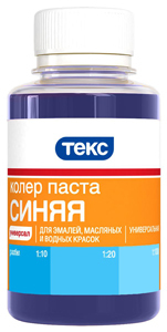 ТЕКС колер паста универсальная N6 синяя (0,1л)