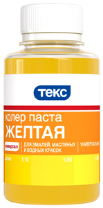 ТЕКС колер паста универсальная N3 желтая (0,1л)