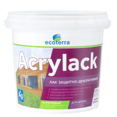 Лак защитно-декоративный водный ECOTERRA дуб 0.9 кг /12
