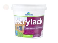 Лак защитно-декоративный водный ECOTERRA иней 0,9 кг /12