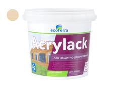 Лак защитно-декоративный водный ECOTERRA бесцветный 0,9 кг /12