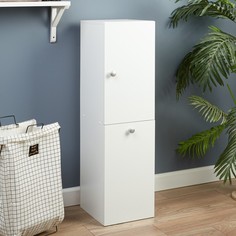 Шкаф-Пенал для ванной комнаты с корзиной, 30 х 34 х 113,4 см No Brand