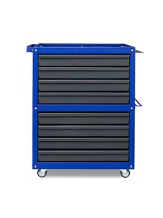 Тележка для инструментов на колесах Hard Steel с 8 ящиками, 70*45*82 см, синяя