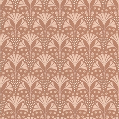 Обои Lutece Jardin Deden 51200503 (0,53х10,05) Оранжевый/Коричневый, Орнамент