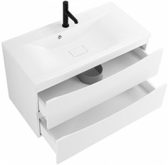 Тумба с раковиной BelBagno Marino 100-BB1000/445-LV-MR-PR Bianco Opaco
