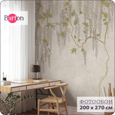 Фотообои на стену флизелиновые 3d Bartonwall Лофт Бетон Дерево 200х270 см N14502-B