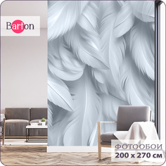 Фотообои флизелиновые 3d Bartonwall Перья 200х270 см M24102-C