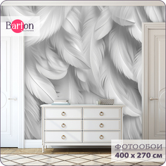 Фотообои флизелиновые 3d Bartonwall Перья 400х270 см M24104