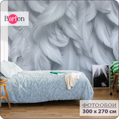Фотообои флизелиновые 3d Bartonwall Перья 400х270 см Bartonwall M241 M24103-C
