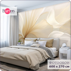 Фотообои флизелиновые 3d Bartonwall Абстракция Цветы 600х270 см M24006-B