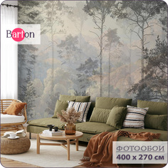 Фотообои на стену флизелиновые 3d Bartonwall Природа Туманный лес 400х270 см N15804