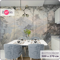 Фотообои на стену флизелиновые 3d Bartonwall Природа Туманный лес 500х270 см N15805