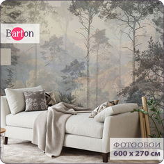 Фотообои на стену флизелиновые 3d Bartonwall Природа Туманный лес 600х270 см N15806