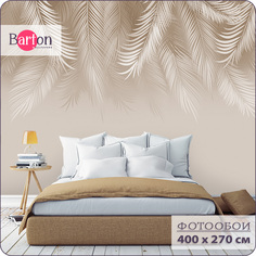 Фотообои флизелиновые 3d Bartonwall Пальмовые листья 400х270 см M18904-B