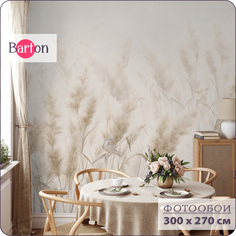 Фотообои на стену флизелиновые 3d Bartonwall Колосья пшеницы Птицы 300х270 см N15903-B