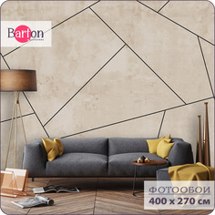 Фотообои флизелиновые 3d Bartonwall Абстракция Геометрия 400х270 см M17004-B
