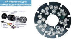 ИК подсветка для камеры видеонаблюдения 2 штуки Xiongmaitech