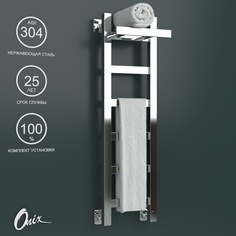 Водяной полотенцесушитель Onix Moon Plus 200x800 с полкой нижнее подключ. полный комплект